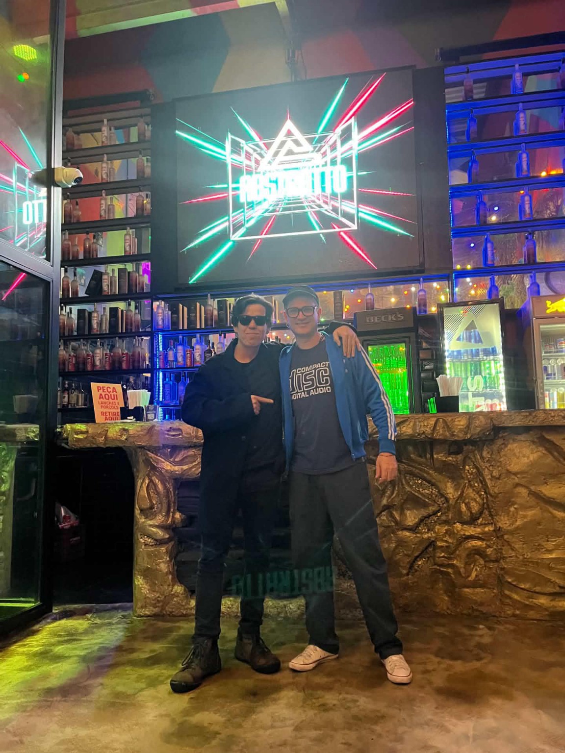 Jackson Sttauder e Renato Cohen no Abstratto Club, em São Paulo