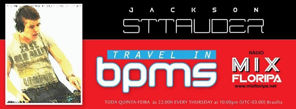 Rádio Mix Floripa flyer announcing Travel In BPMs every Thursday