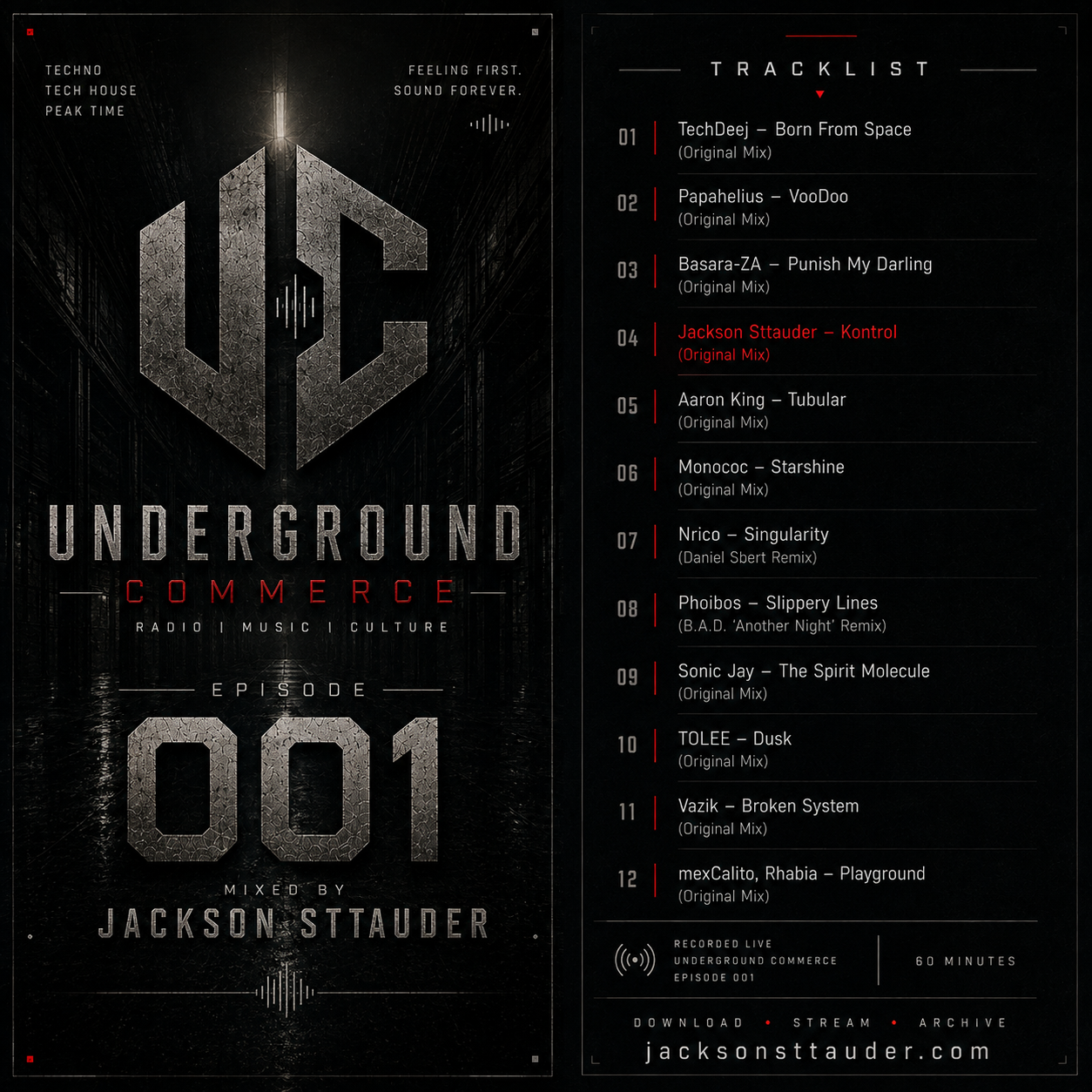 Underground Commerce Episode 001 — official artwork and complete tracklist