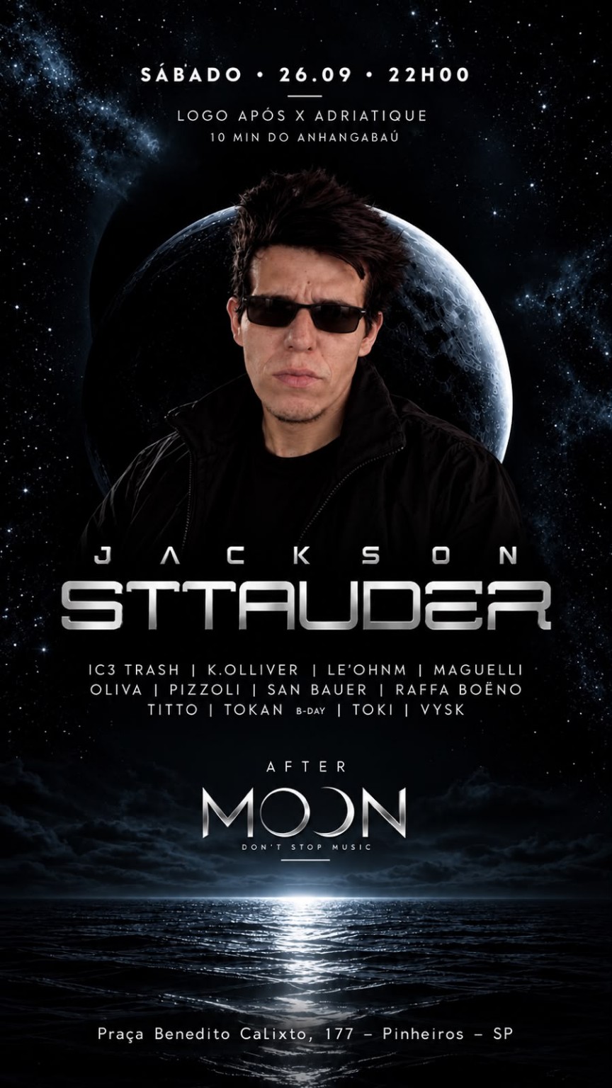 Official After Moon flyer featuring Jackson Sttauder in the line-up