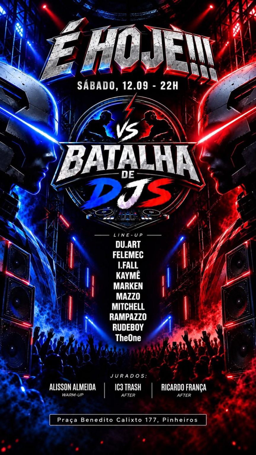 Official Batalha de DJs event flyer and line-up
